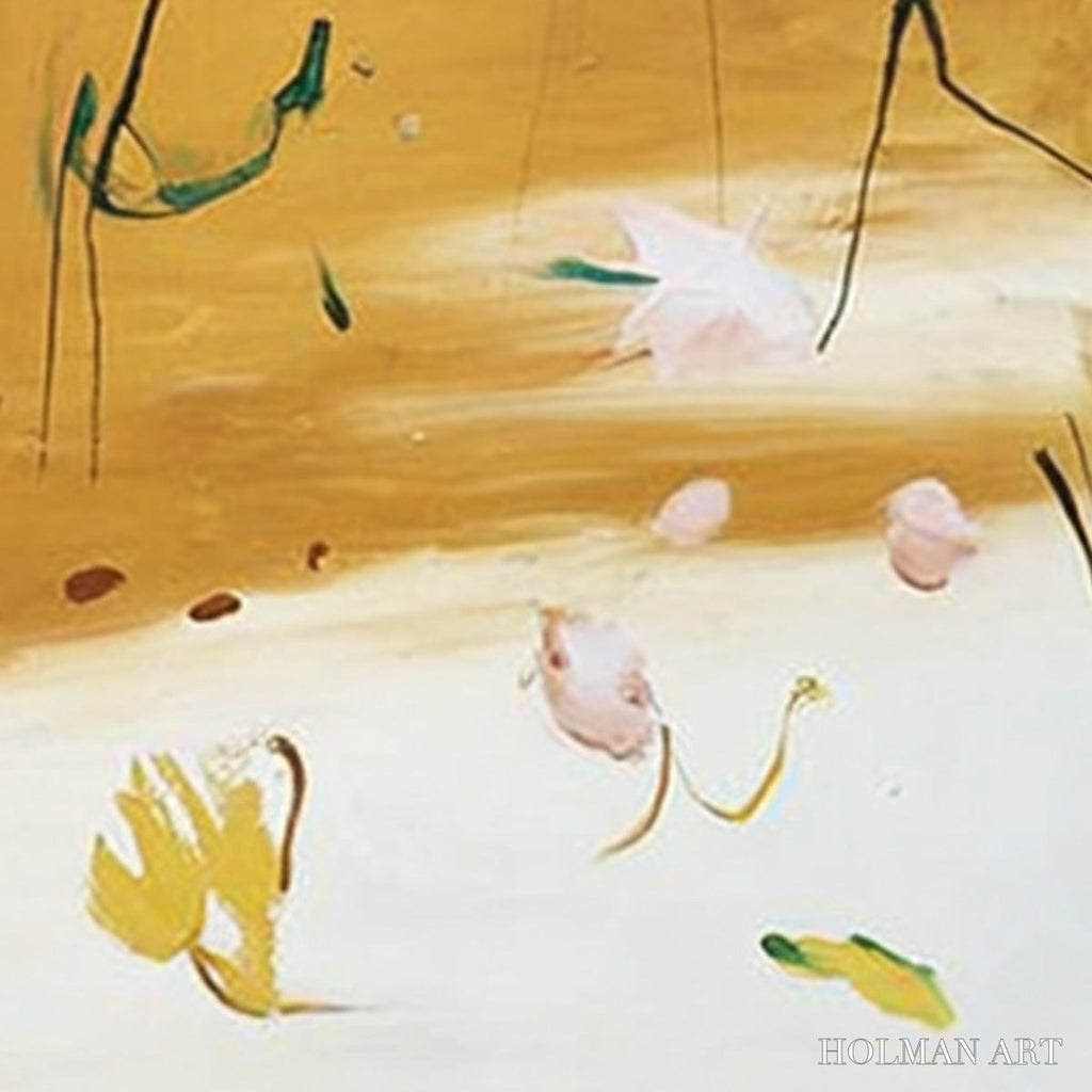 HOLMAN ART Ochre Whispers – Wabi Sabi Inspired Abstract Floral Painting - image 5