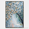 HOLMAN ART Cobblestone Blossom – Heavily Textured Abstract Tree Painting with Palette Knife Detail - image 1