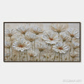 HOLMAN ART Ivory Bloom – Textured Wabi Sabi Floral Impasto Painting - image 1