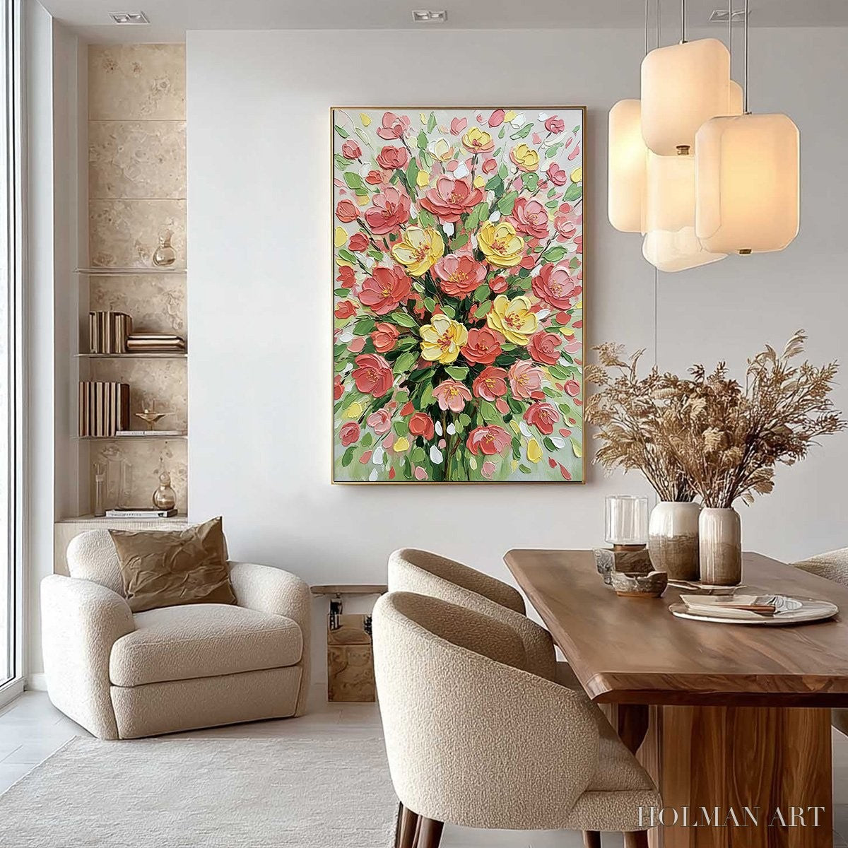 HOLMAN ART Joyful Bloom – Textured Floral Impasto Oil Painting - image 6