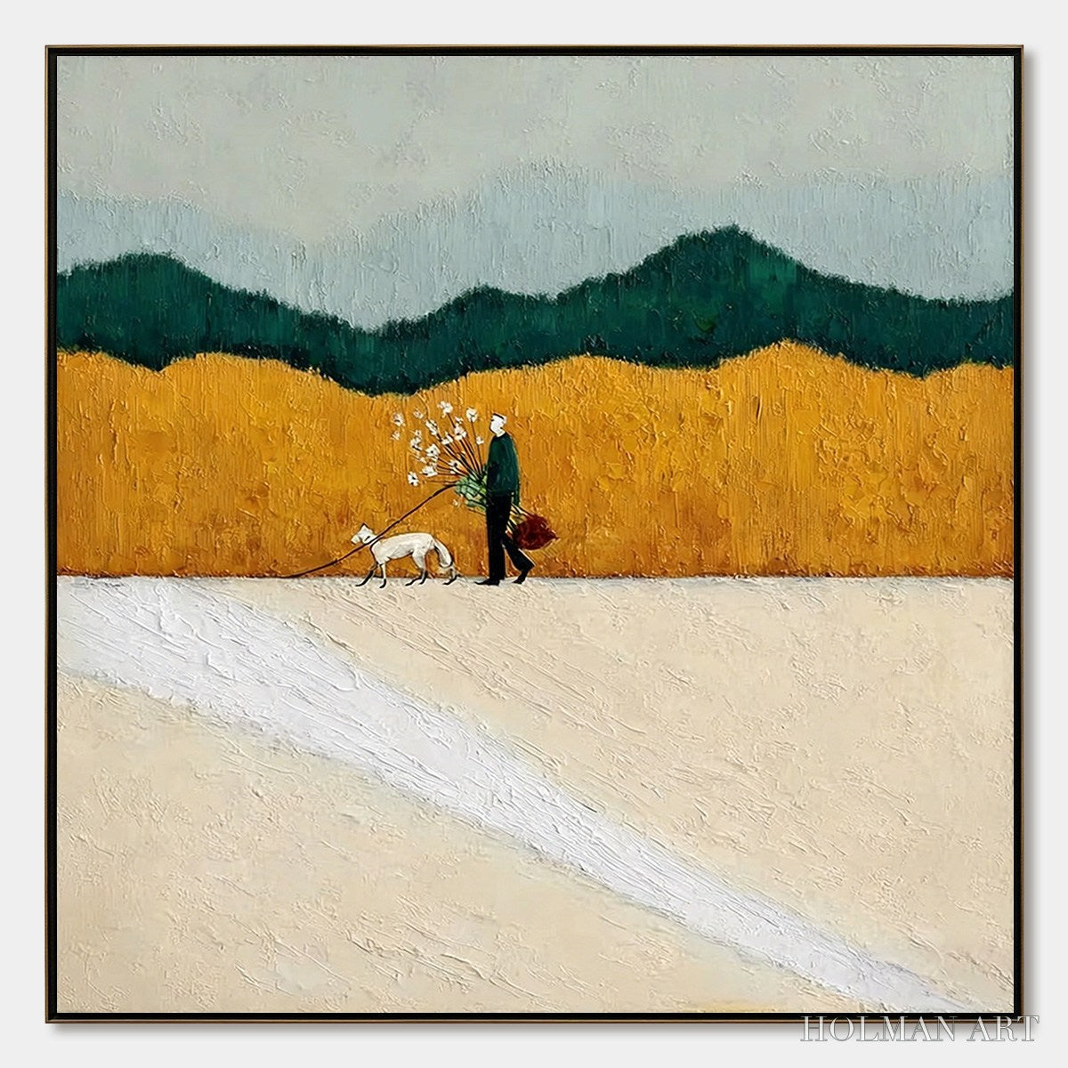 HOLMAN ART Homeward Bound – Textured Figurative Landscape - image 1