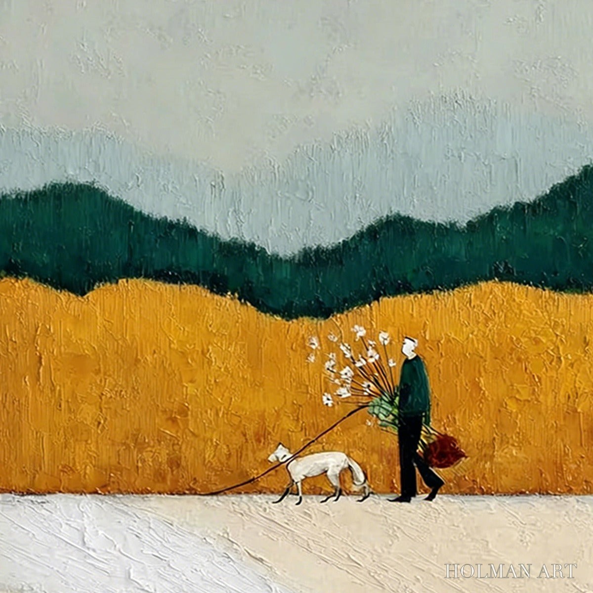 HOLMAN ART Homeward Bound – Textured Figurative Landscape - image 5