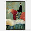 HOLMAN ART A Gentle Journey – Textured Figurative Painting of a Rider and Horse - image 1