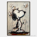 HOLMAN ART Joyful Daydream – Expressive Pop Art Character Painting with Floral Accents - image 1