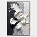 HOLMAN ART Echoes in White – Textured Wabi-Sabi Abstract Floral - image 1