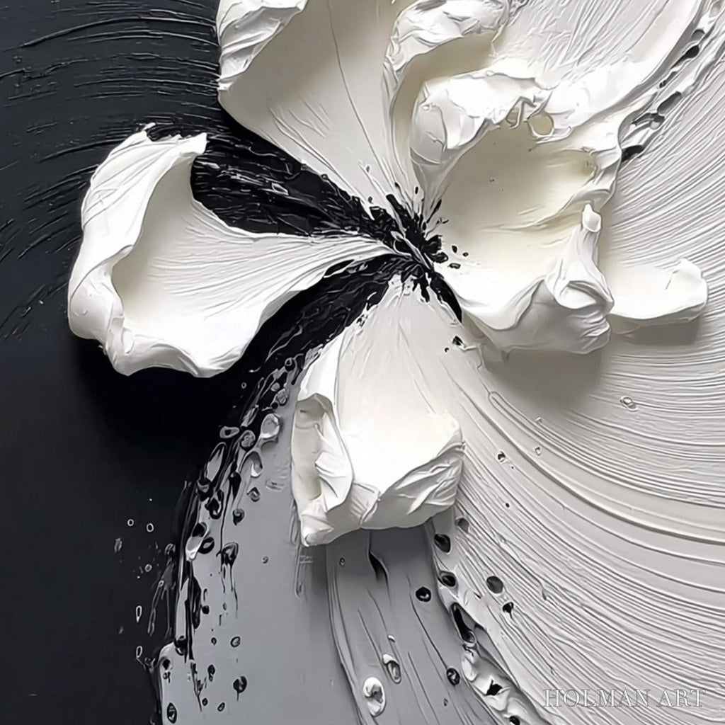 HOLMAN ART Echoes in White – Textured Wabi-Sabi Abstract Floral - image 5