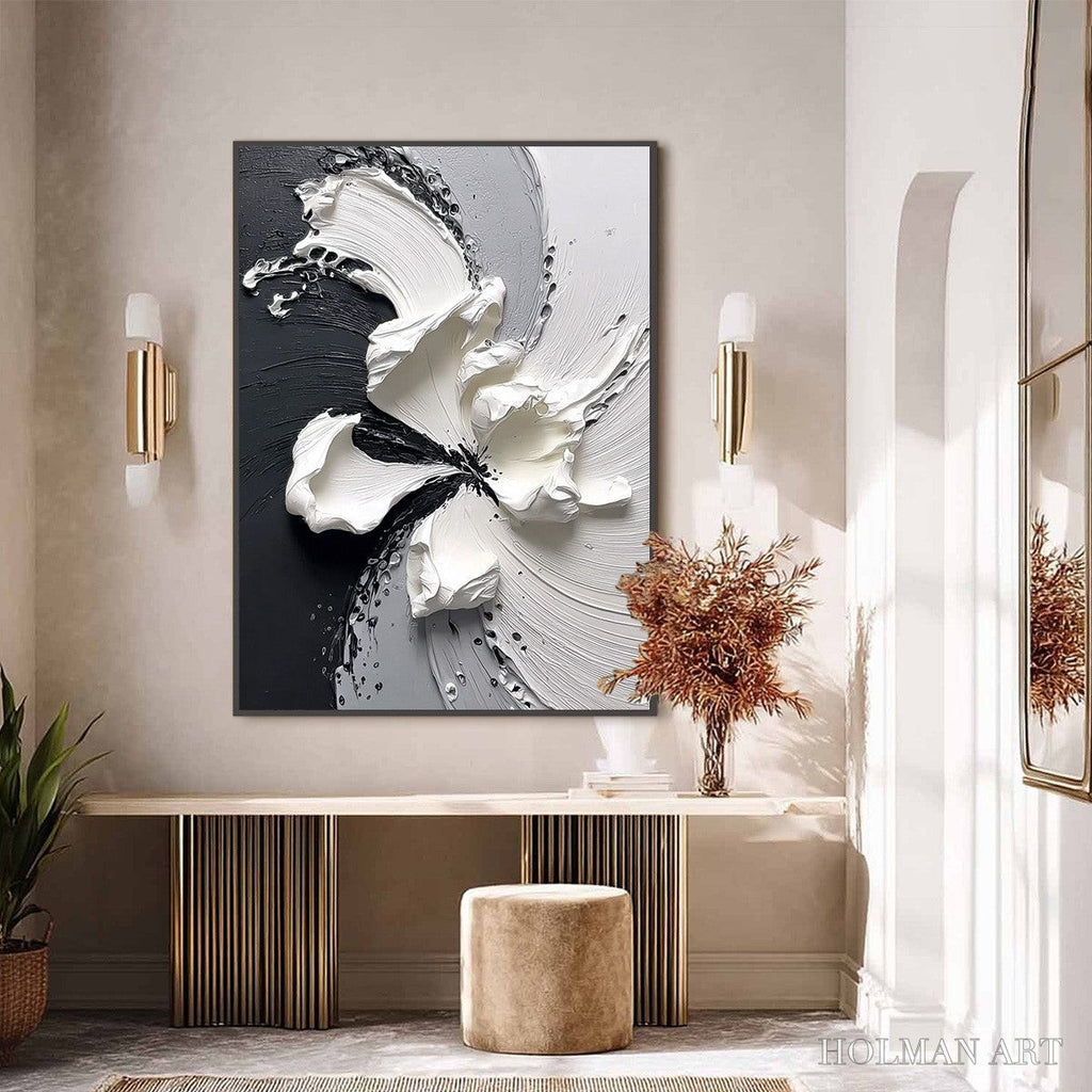 HOLMAN ART Echoes in White – Textured Wabi-Sabi Abstract Floral - image 6