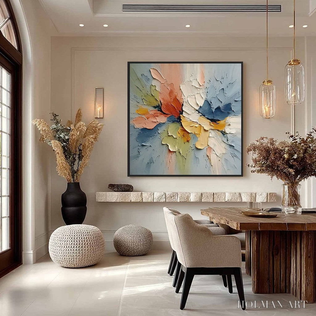 HOLMAN ART Ethereal Bloom – Textured Impasto Abstract Floral Painting - image 2