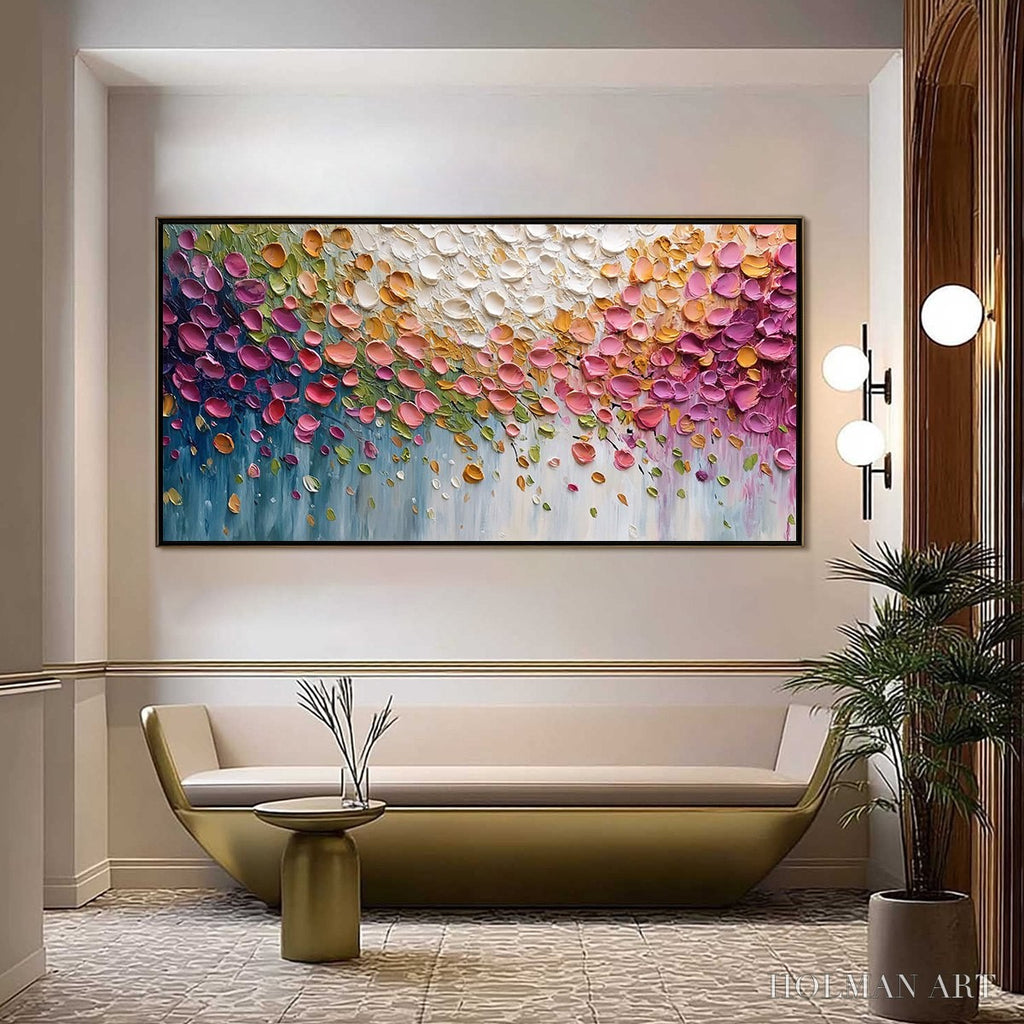 HOLMAN ART Petal Cascade – Colorful Textured Floral Impasto - image 2