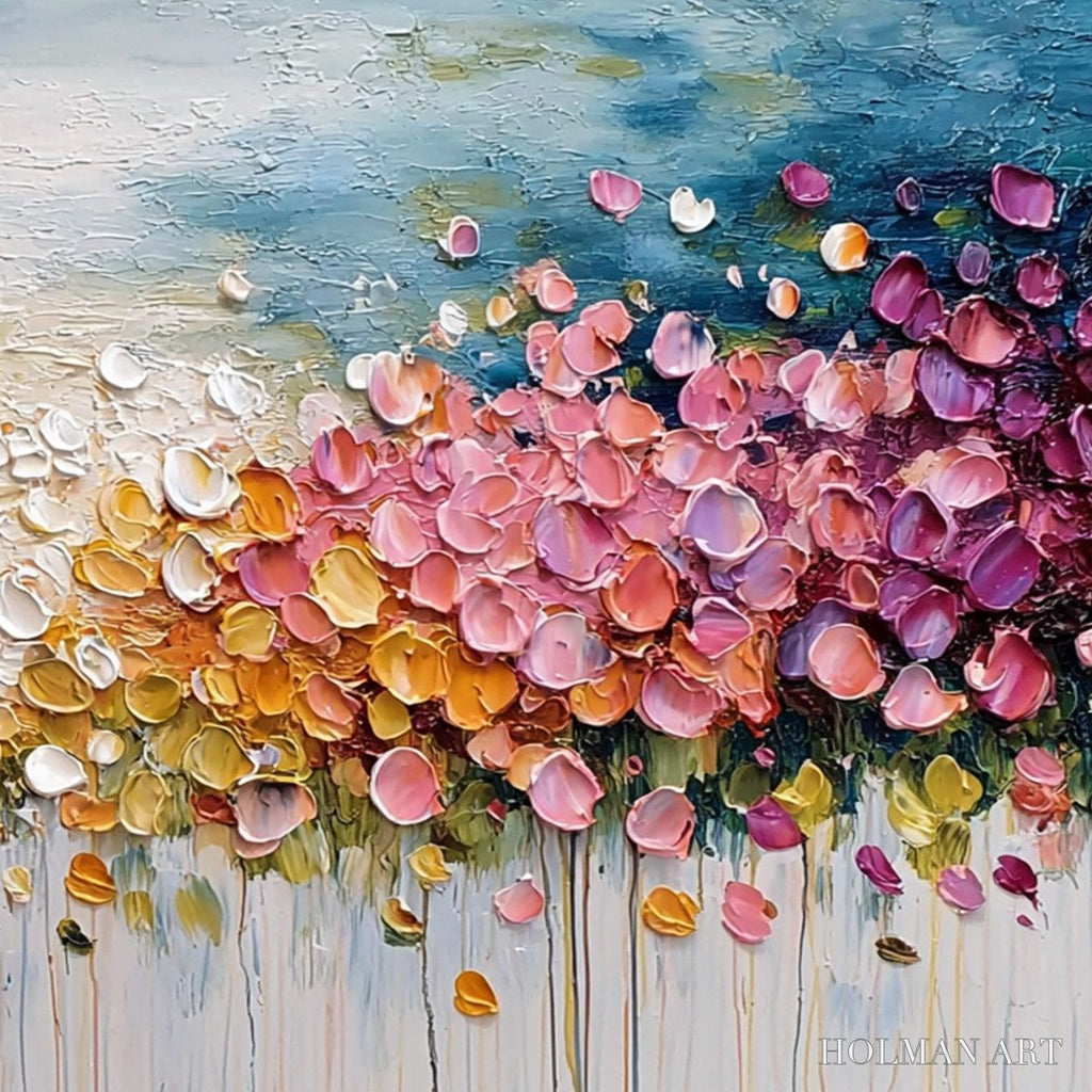 HOLMAN ART Floral Confetti – Vibrant Textured Palette Knife Floral Landscape Painting - image 5