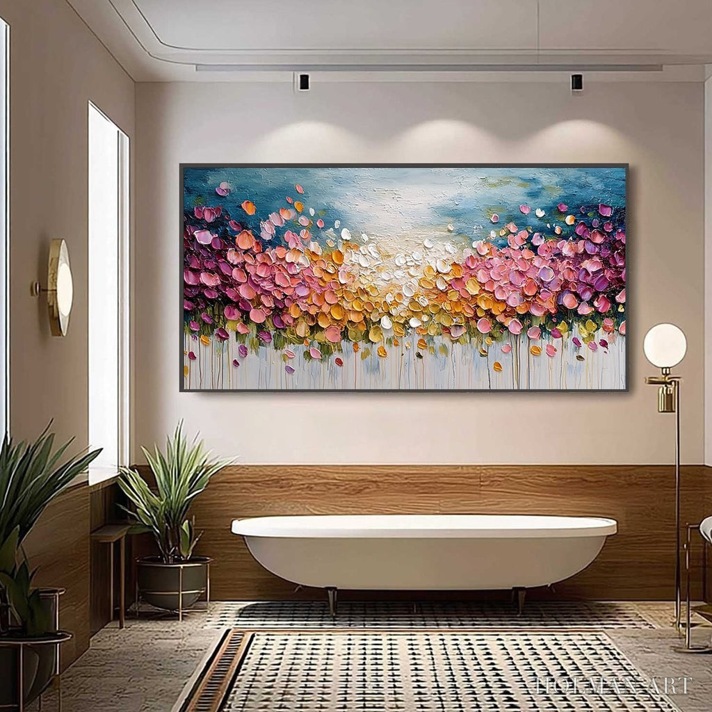 HOLMAN ART Floral Confetti – Vibrant Textured Palette Knife Floral Landscape Painting - image 6