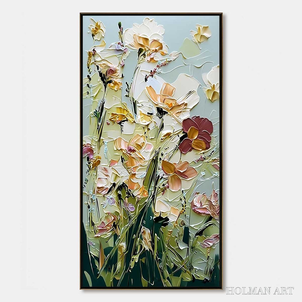 HOLMAN ART Garden Serenade Impasto Floral Painting | Textured Oil - image 1