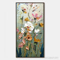 HOLMAN ART Garden Whispers – Vertical Palette Knife Floral Impasto - image 1