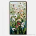 HOLMAN ART Spring'S Embrace – Vertical Impasto Wildflower Meadow Painting - image 1