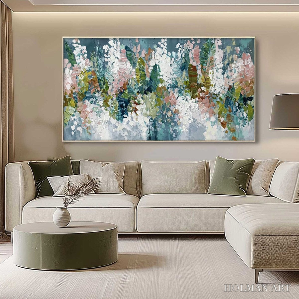 HOLMAN ART Blossom Reverie – Textured Abstract Floral Impasto Oil Painting - image 4