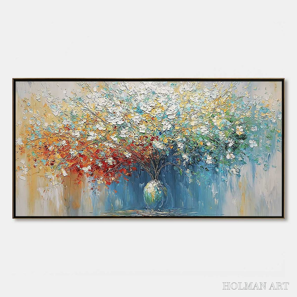 HOLMAN ART Symphony in Bloom – Vibrant Textured Palette Knife Floral Painting - image 1