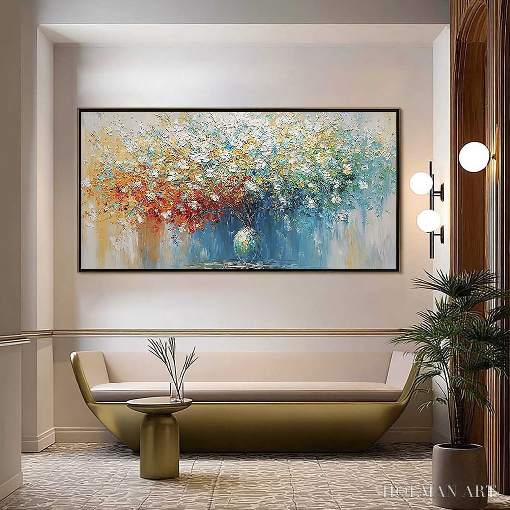 HOLMAN ART Symphony in Bloom – Vibrant Textured Palette Knife Floral Painting - image 2