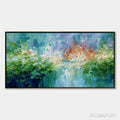 HOLMAN ART Emerald Reverie – Textured Abstract Floral Landscape Palette Knife Painting - image 1