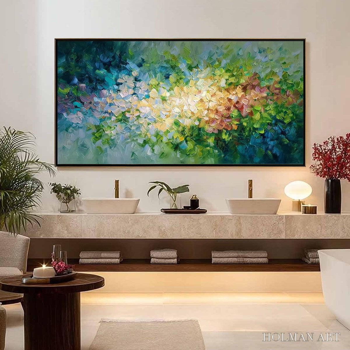 HOLMAN ART Garden of Light – Textured Abstract Floral Impasto Oil Painting - image 4