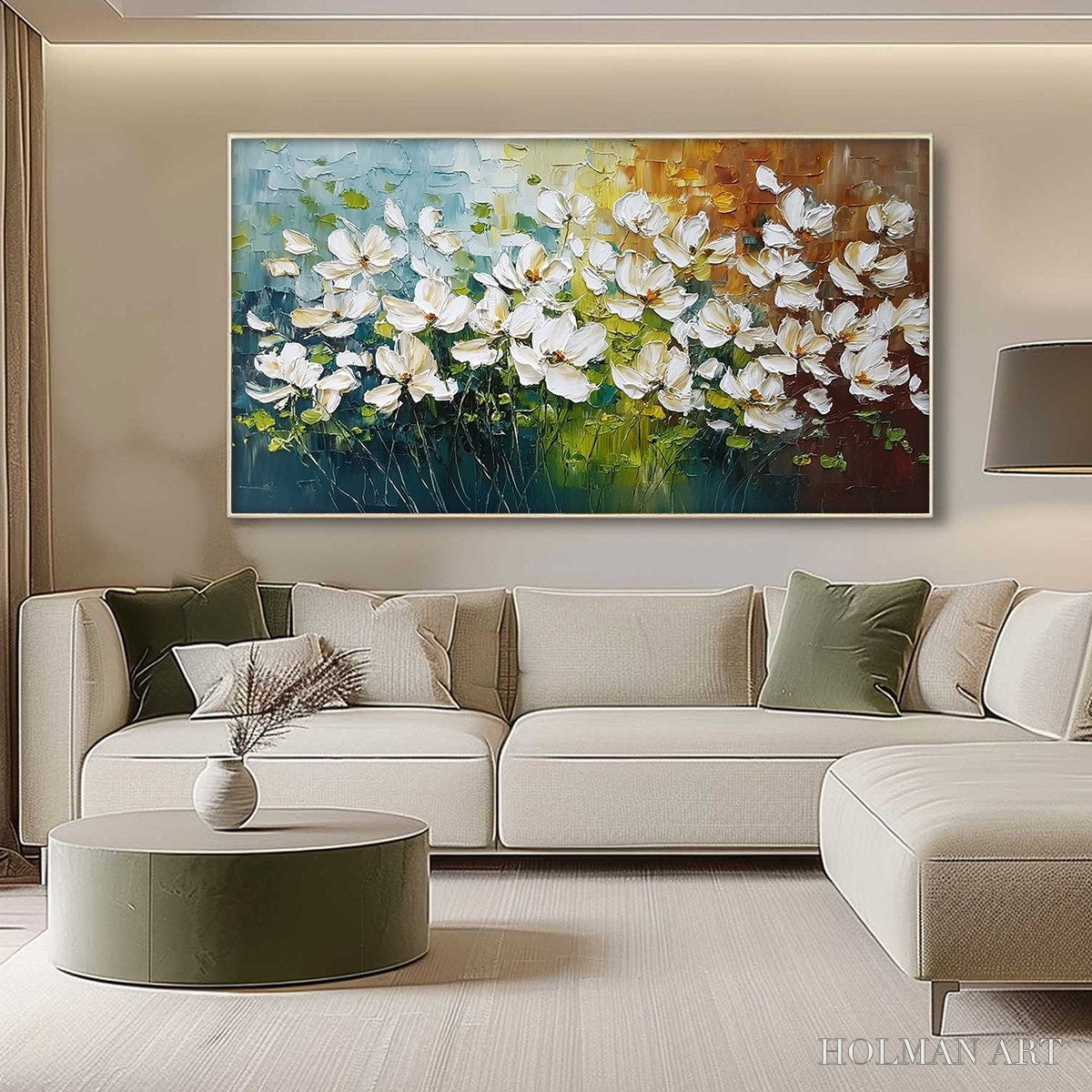 HOLMAN ART Tuscan Bloom – Textured Palette Knife Floral Oil Painting - image 4