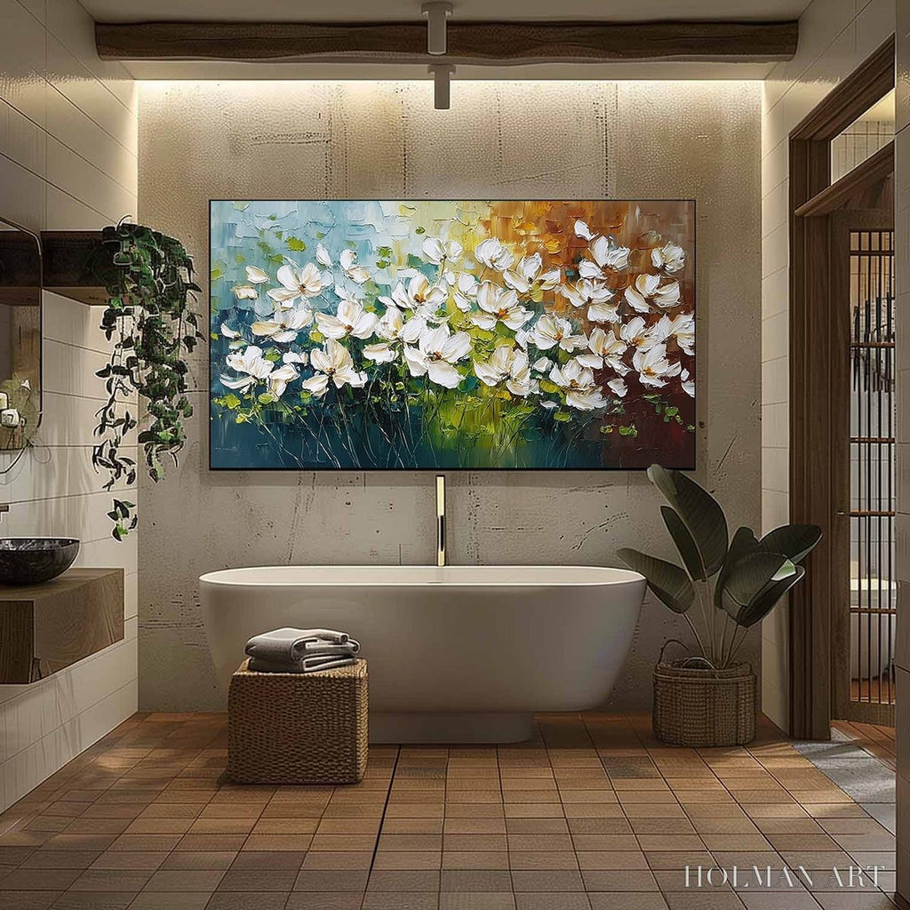 HOLMAN ART Tuscan Bloom – Textured Palette Knife Floral Oil Painting - image 6