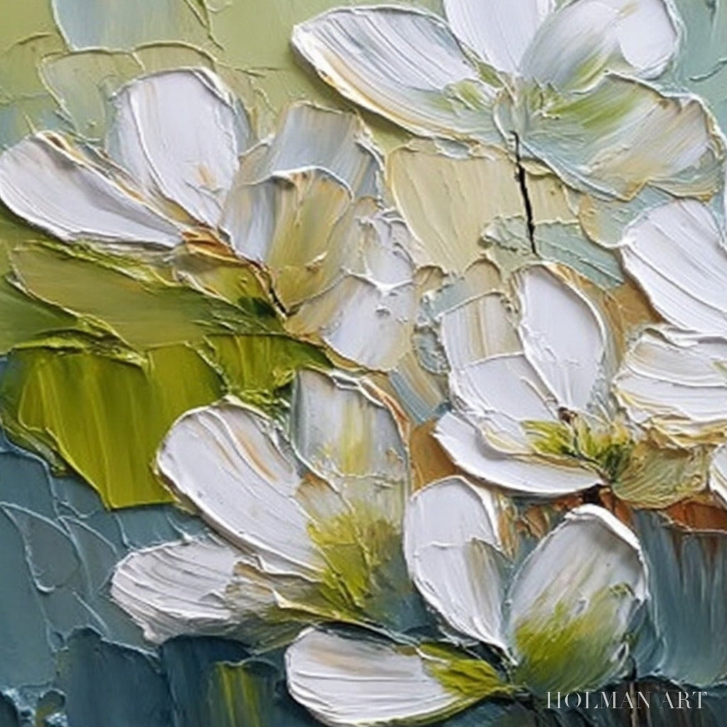 HOLMAN ART Terra Flora – Textured Palette Knife Floral Impasto Oil Painting - image 3
