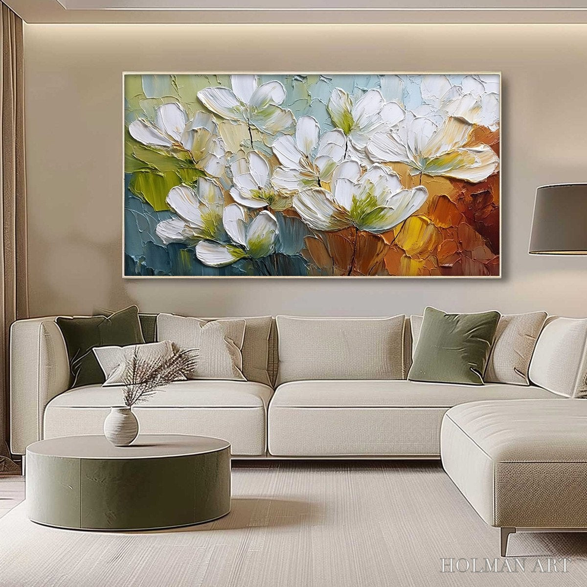 HOLMAN ART Terra Flora – Textured Palette Knife Floral Impasto Oil Painting - image 4