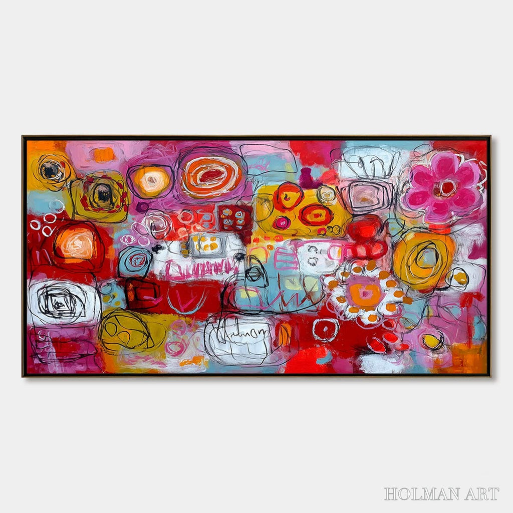 HOLMAN ART Carnival of Colors – Large Colorful Abstract Painting for Modern Wall Decor - image 1