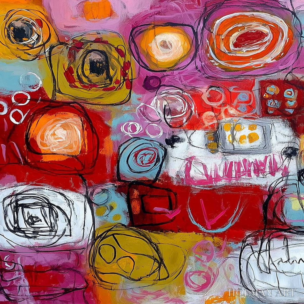HOLMAN ART Carnival of Colors – Large Colorful Abstract Painting for Modern Wall Decor - image 3