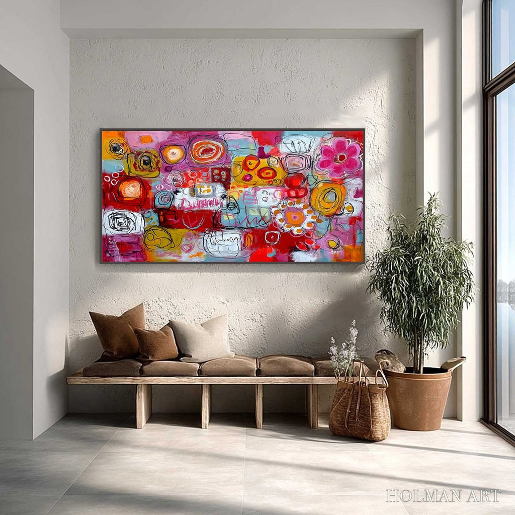 HOLMAN ART Carnival of Colors – Large Colorful Abstract Painting for Modern Wall Decor - image 4