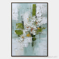 HOLMAN ART Verdant Bloom – Heavily Textured Abstract Floral Impasto Painting - image 1