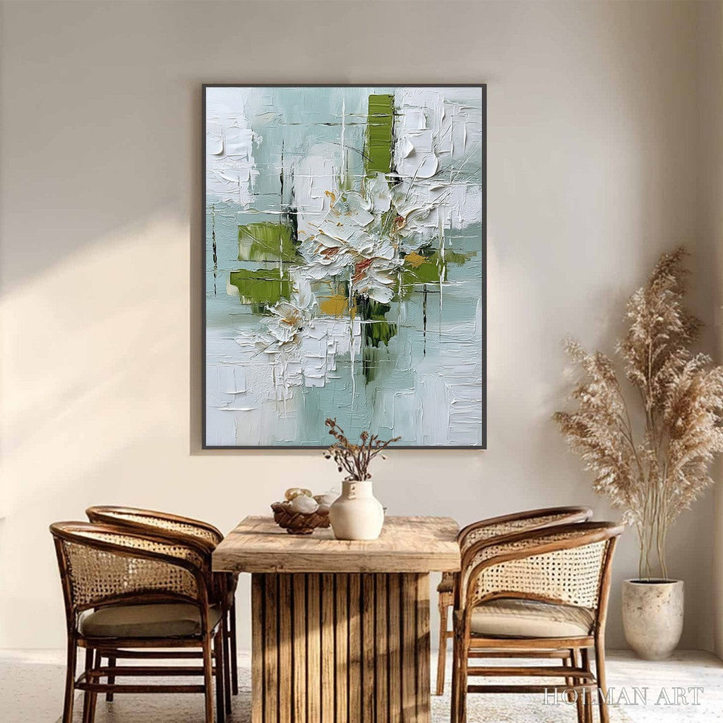 HOLMAN ART Verdant Bloom – Heavily Textured Abstract Floral Impasto Painting - image 2