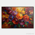 HOLMAN ART Eternal Bloom – Colorful Textured Impasto Floral Oil Painting - image 1
