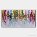 HOLMAN ART Floral Cascade Heavy Texture Abstract Floral Oil Painting - image 1
