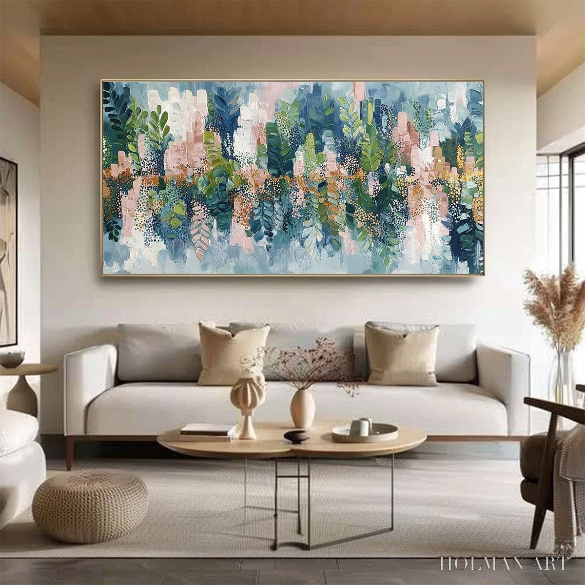 HOLMAN ART Verdant Sanctuary – Colorful Abstract Botanical Textured Painting - image 2