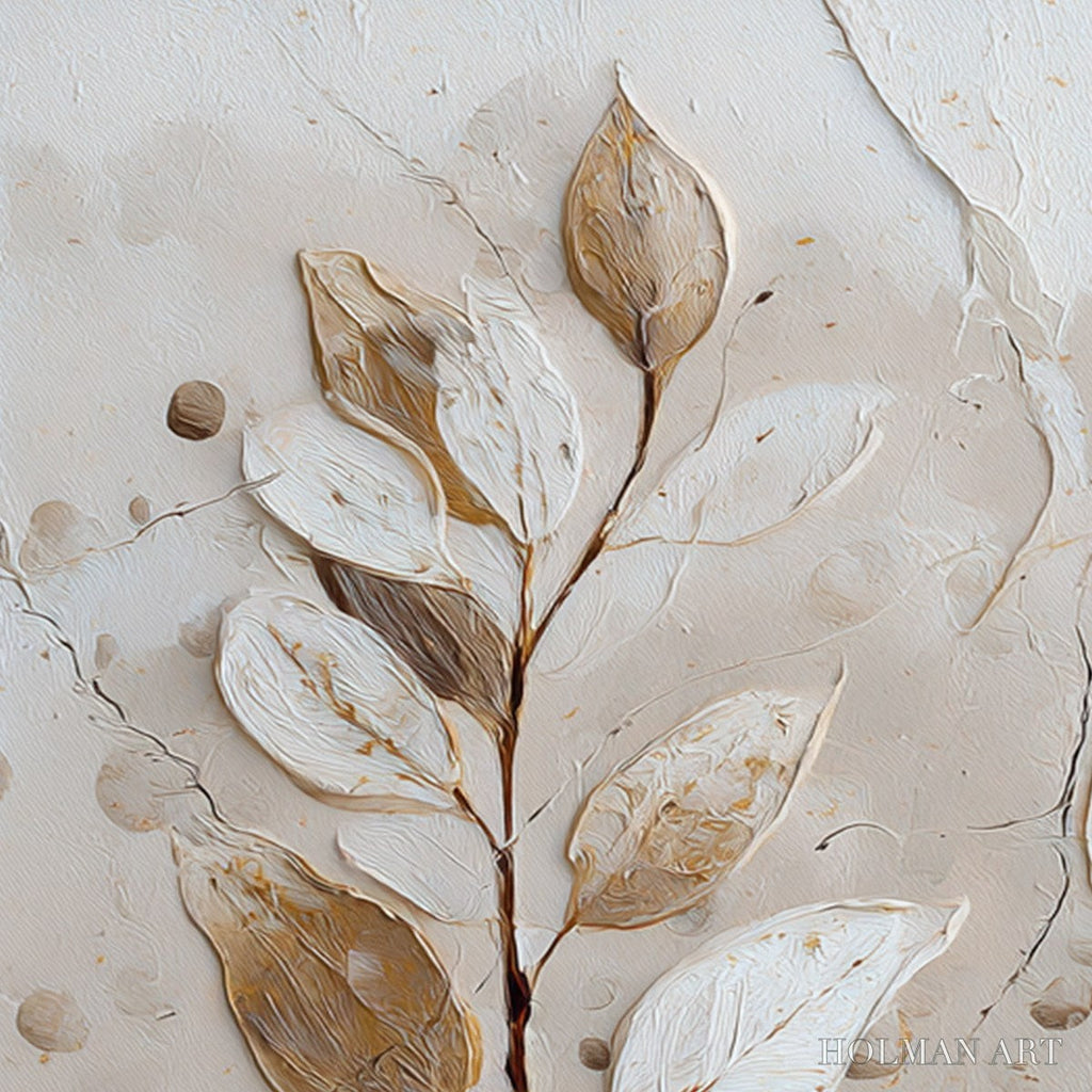 HOLMAN ART Earthen Sprig – Textured Wabi Sabi Botanical - image 5