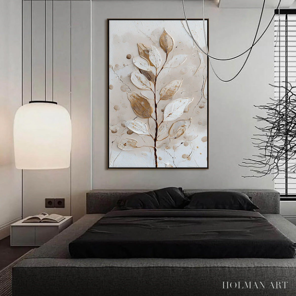 HOLMAN ART Earthen Sprig – Textured Wabi Sabi Botanical - image 6
