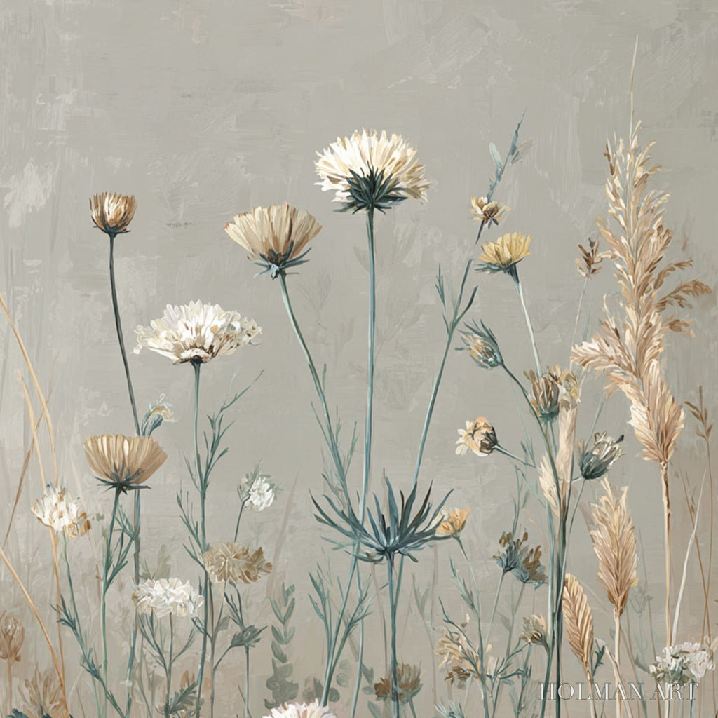 HOLMAN ART Whispering Meadow – Vintage Botanical Wildflower Painting - image 5