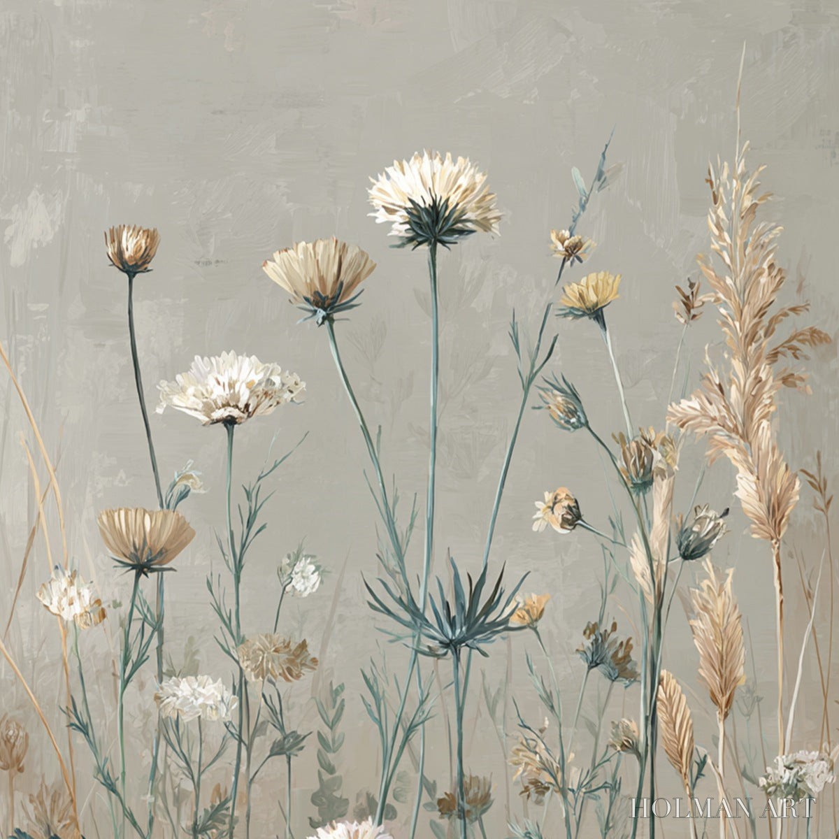 HOLMAN ART Whispering Meadow – Vintage Botanical Wildflower Painting - image 5