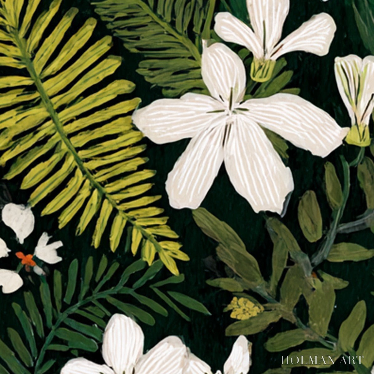 HOLMAN ART Midnight Garden – Dark Botanical Floral Painting - image 5