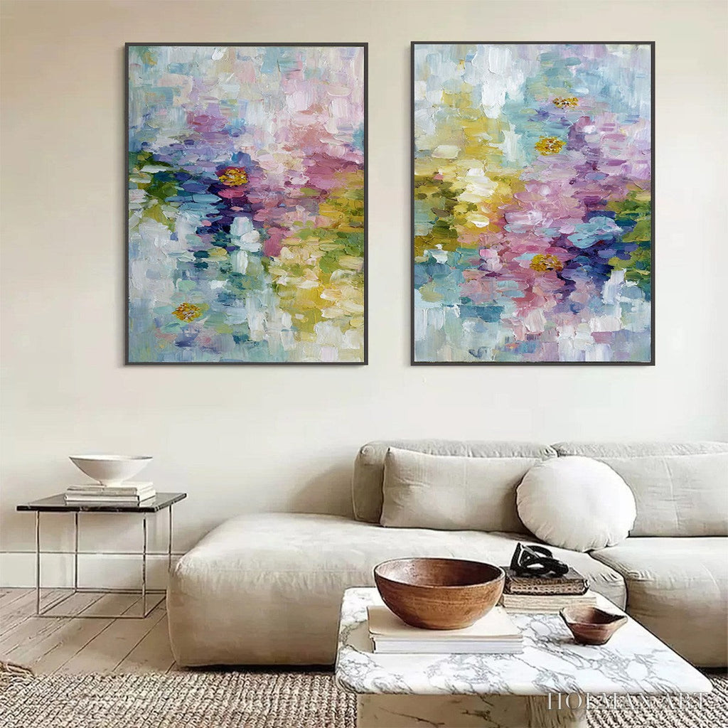 HOLMAN ART Garden Reverie – Colorful Abstract Floral Impasto Painting Set - image 6