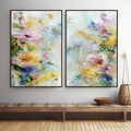HOLMAN ART Jardin Secret – Impressionistic Abstract Floral Painting Set of 2 - image 2