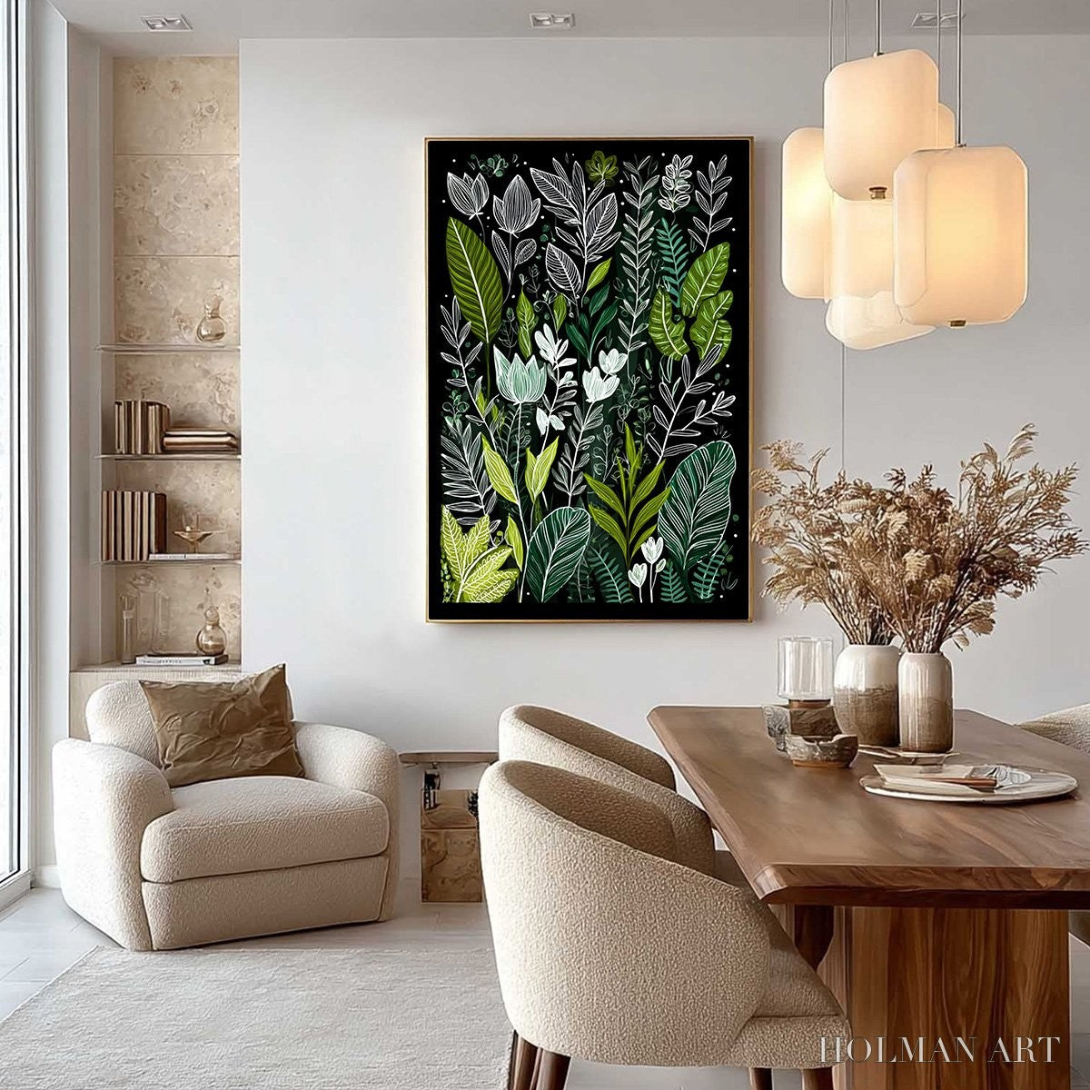 HOLMAN ART Nocturnal Garden – Modern Graphic Botanical Illustration Art - image 4