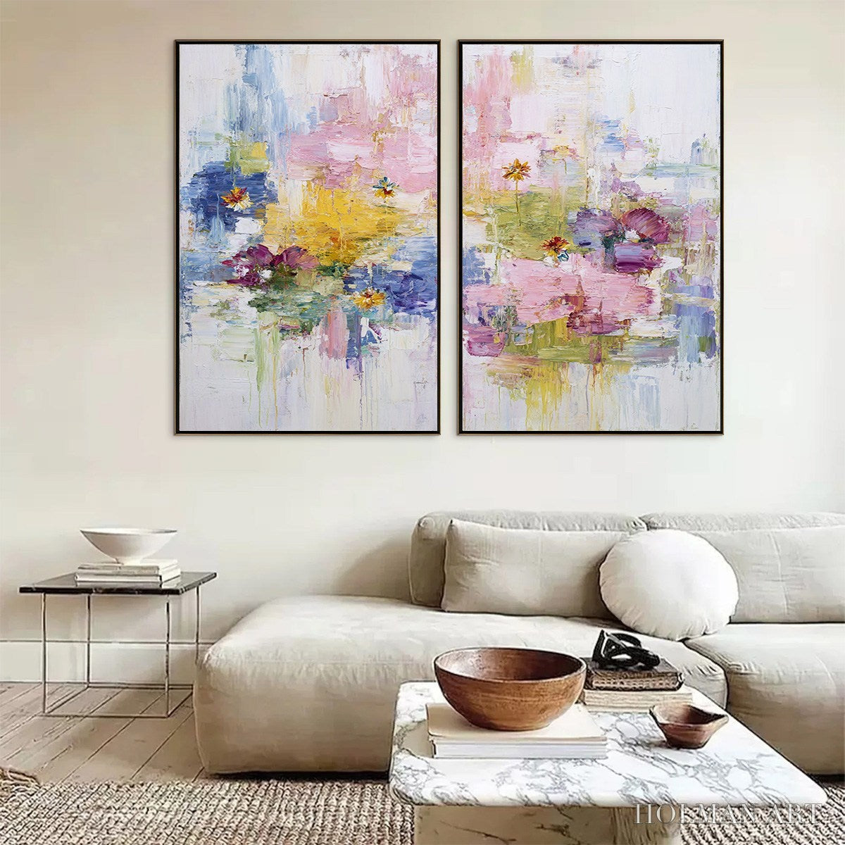 HOLMAN ART Reflections in Bloom – Colorful Abstract Floral Palette Knife Painting Set - image 6