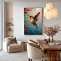 HOLMAN ART Nectar Flight – Vibrant Impressionist Hummingbird Floral Oil Painting - image 2