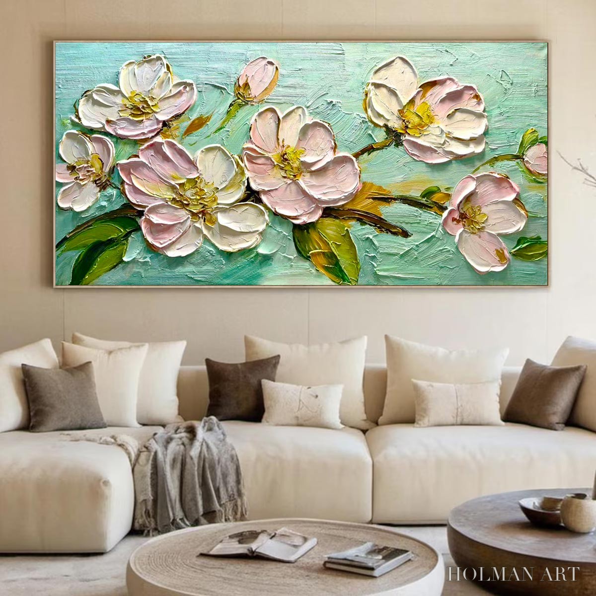 HOLMAN ART Ready to Ship | Blossom Serenade – Textured Impasto Floral Oil Painting - image 1