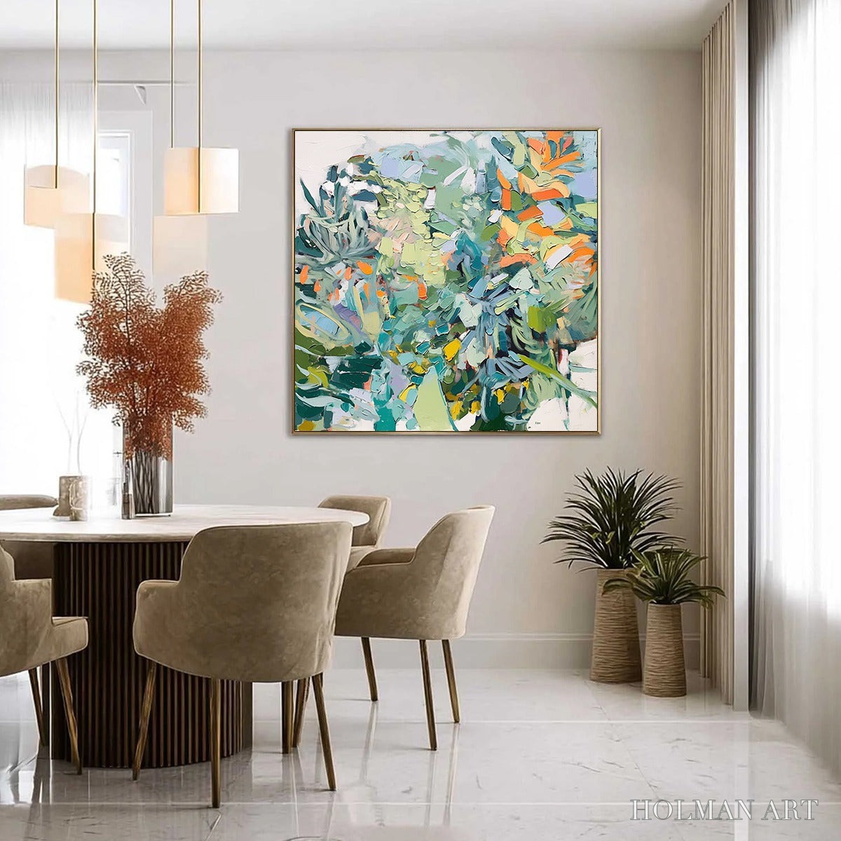 HOLMAN ART Botanical Rhapsody – Abstract Impressionist Floral Painting - image 3