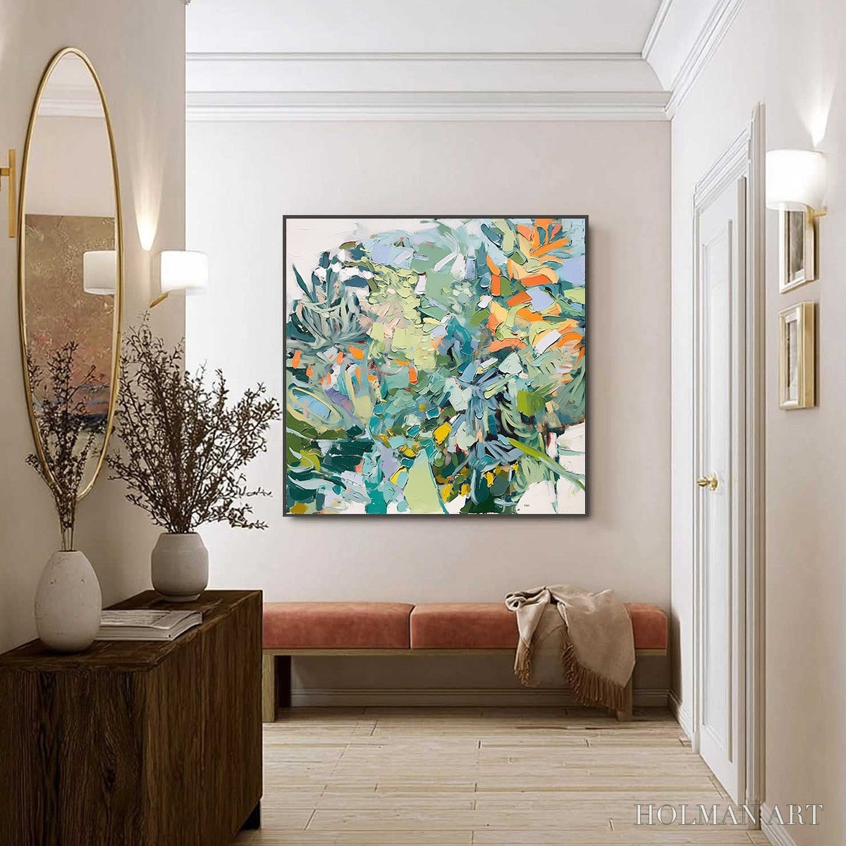HOLMAN ART Botanical Rhapsody – Abstract Impressionist Floral Painting - image 4