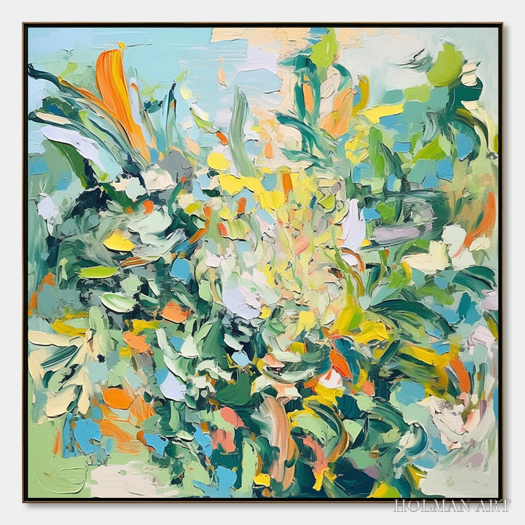 HOLMAN ART Botanical Whirl – Abstract Impressionist Floral Painting - image 1