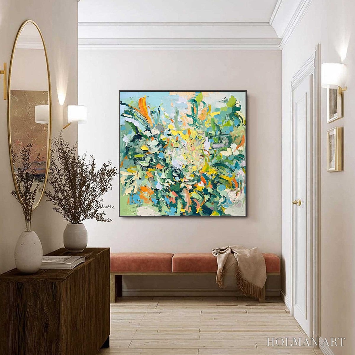 HOLMAN ART Botanical Whirl – Abstract Impressionist Floral Painting - image 2